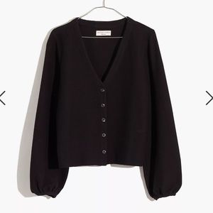 Madewell Bubble-Sleeve Cardigan Top